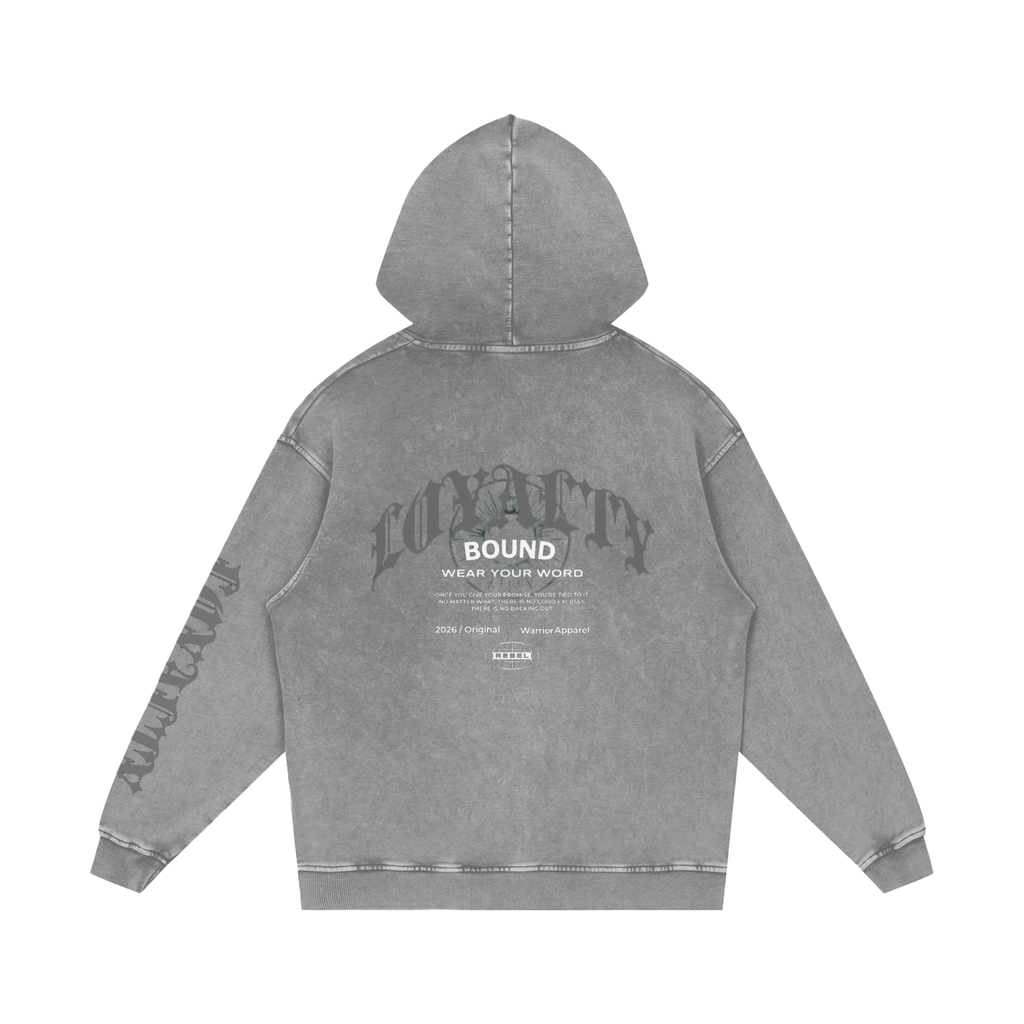 Snow Washed Loose Cotton Hoodie