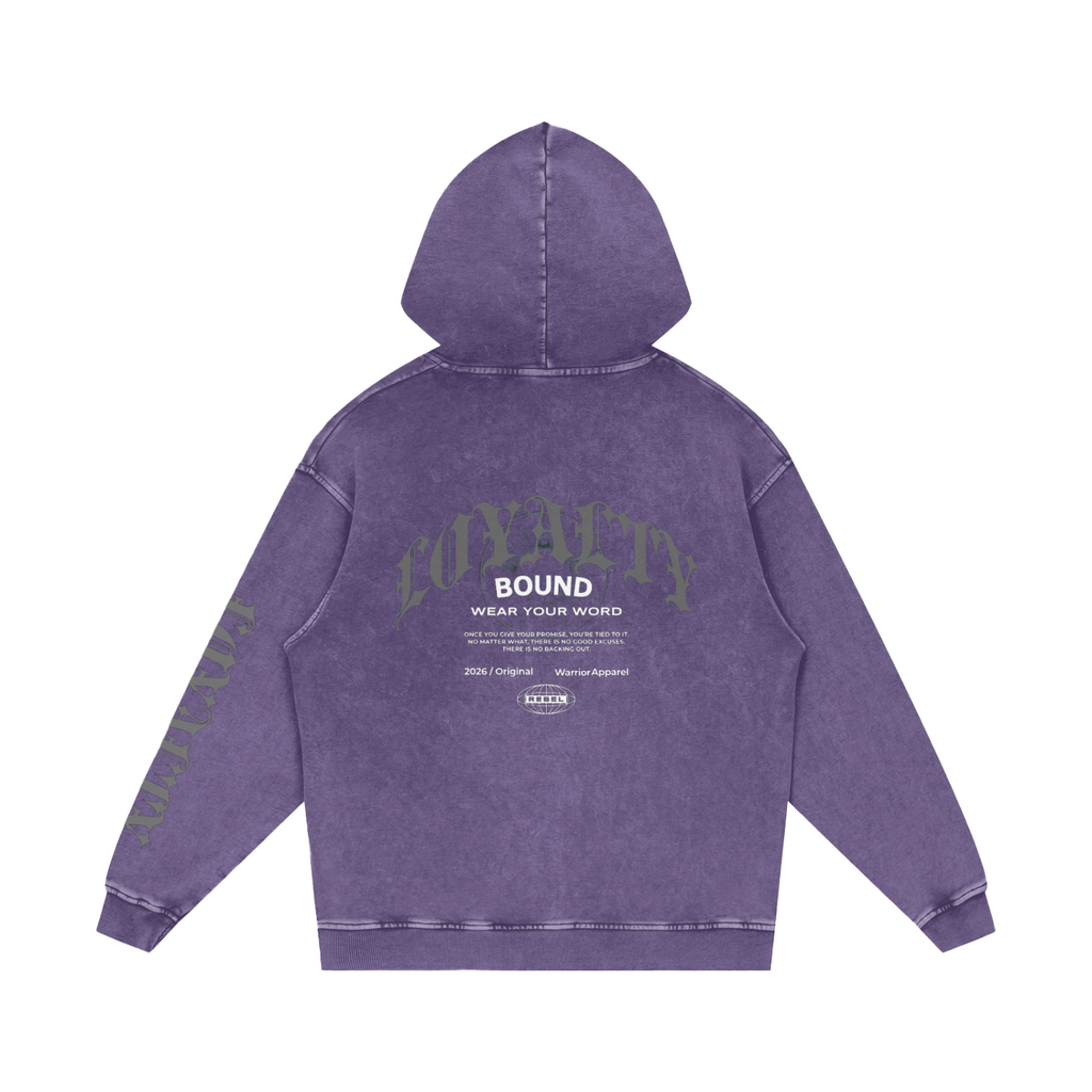 Snow Washed Loose Cotton Hoodie